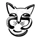 cat pretzel  tattoo design idea