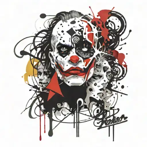 jokers spell JJ tattoo design idea