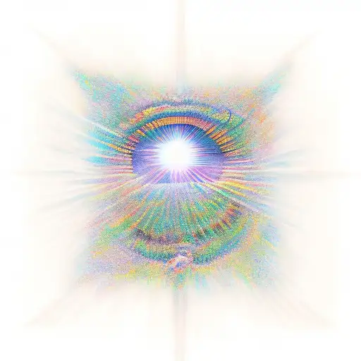 metaphical art. the divine light shining down from above through the thick illusion of life tattoo design idea