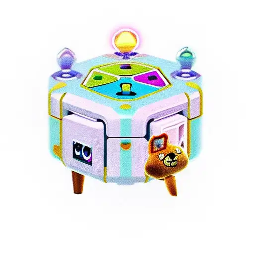 GameCube trinket box with animal crossing icons and tamagotchi tattoo design idea