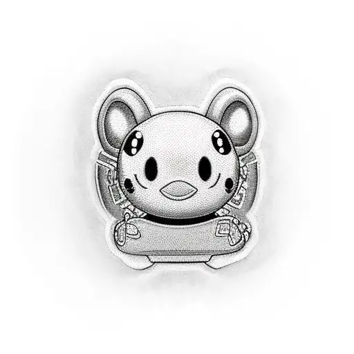 tamagotchi tattoo design idea