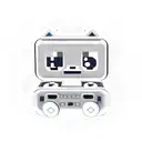 game cube style trinket box with animal crossing icons and tamagotchi tattoo design idea