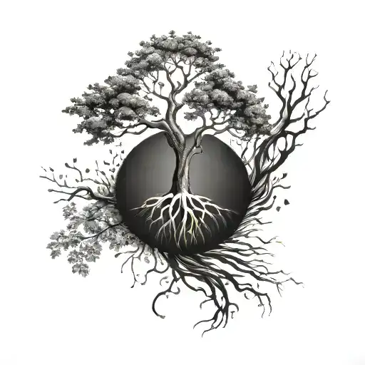 I want a forearm tattoo that covers my whole top half of my forearm down to my hand. It is of the tree of life. tattoo design idea