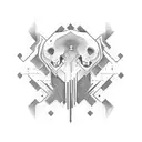 black patch  tattoo design idea