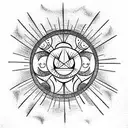 Sun and Moon tattoo design idea