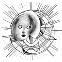 Sun and Moon tattoo design idea