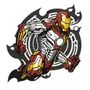 ironman triathlon symbol merged tattoo design idea