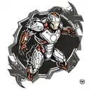 ironman triathlon symbol merged tattoo design idea
