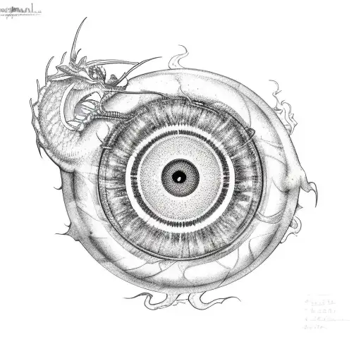 Dragon eye tattoo design idea
