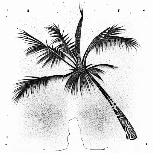 Palm Tree tattoo design idea