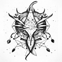 spiritual Scorpio and Sagittarius sisters tattoo design idea