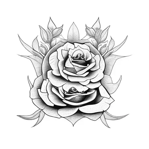 Car parts woth flowers and a frog tattoo design idea