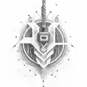 drum and bass script tattoo design idea