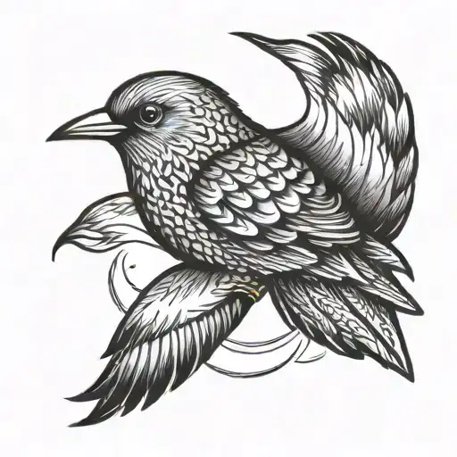 liverpool bird flying in the sky tattoo design idea