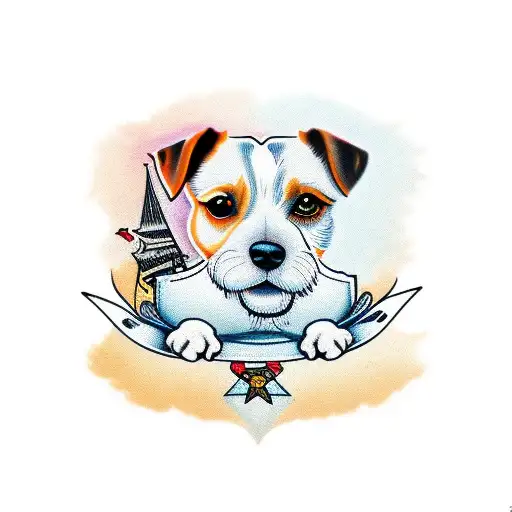 jack russel terrier tattoo design idea