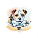 jack russel terrier tattoo design idea