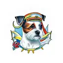 jack russel terrier tattoo design idea