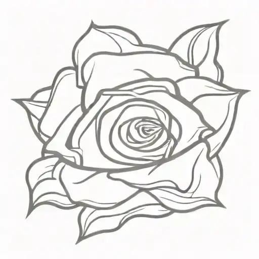 Create a minimalist tattoo of the Kansas City Chiefs logo intertwined with a rose tattoo design idea
