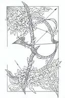 bow and arrow tattoo design idea