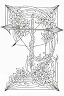 bow and arrow tattoo design idea