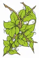 vine bow and arrow tattoo design idea