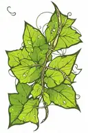 vine bow and arrow tattoo design idea