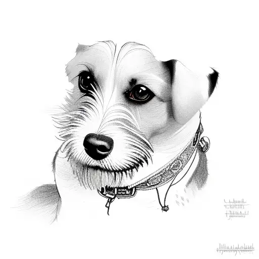 Dog jack russell tattoo design idea