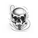 skull, 1911 guns, letter "K", cigar tattoo design idea
