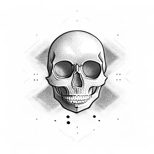 Skull Japanese style tattoo design idea