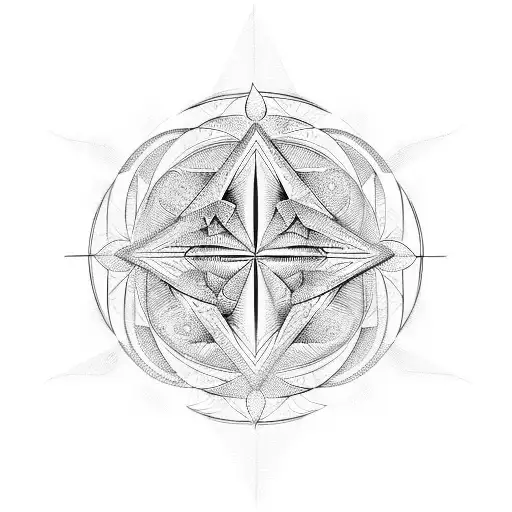 Combine sacred geometry with Egyptian hieroglyphics tattoo design idea