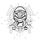 dead astronauts  tattoo design idea