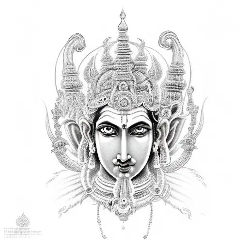 lord vishnu  tattoo design idea