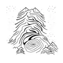 freezing waterfall tattoo design idea