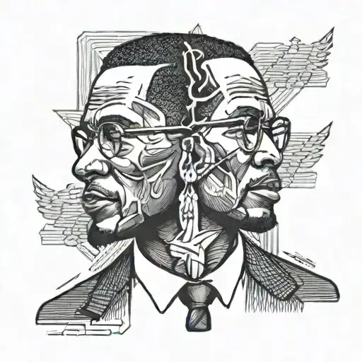 malcom x,Hamilton  tattoo design idea