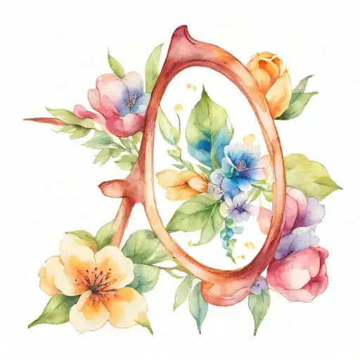 eyeglass front view with flowers on one side tattoo design idea