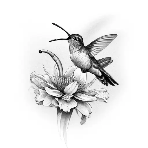 Hummingbird - Black and Grey – Lizzy Dalton Tattoo