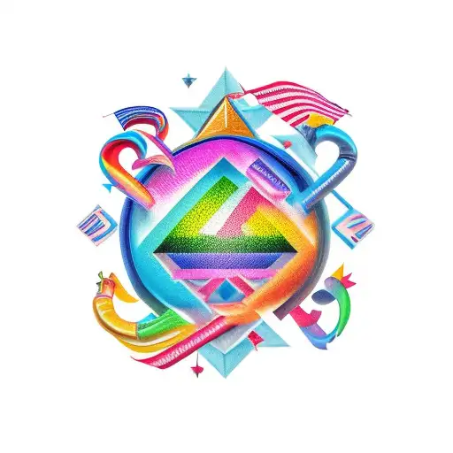 represent family of two dads, one son age 12, 1 daughter age 8, and 1 daughter age six  tattoo design idea