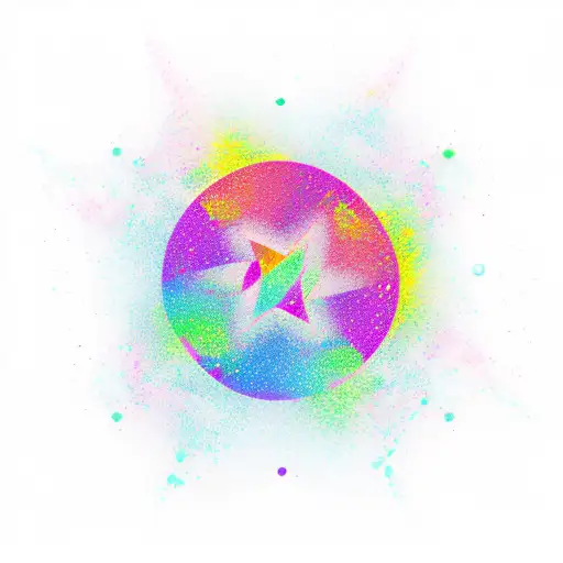 gradient symbol, happy, joyful  tattoo design idea