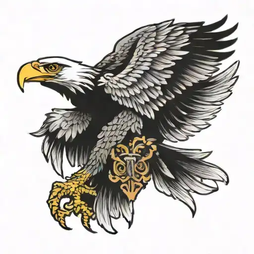 eagle tattoo on pectoral muscle tattoo design idea