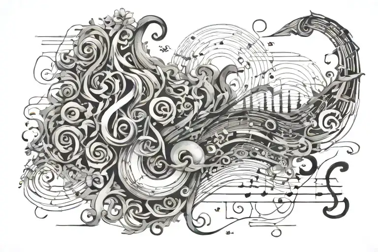 Hozier song Almost (sweet music sheet tattoo design idea