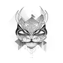 line, dot, shadow tattoo design idea