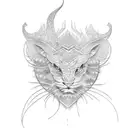 line, dot, shadow tattoo design idea