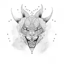 line, dot, shadow tattoo design idea