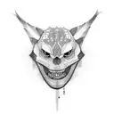 line, dot, shadow tattoo design idea