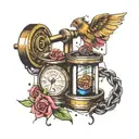 weights and anxiety  tattoo design idea