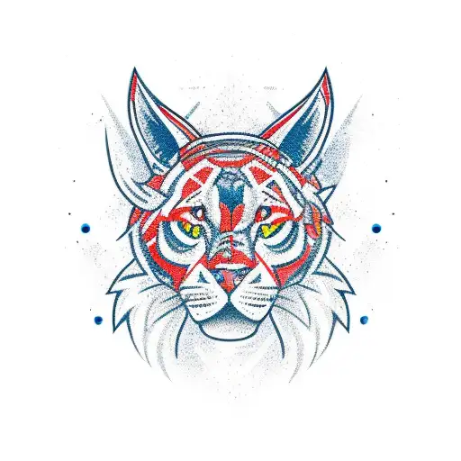 A new-school design featuring a fierce animal athlete tattoo design idea