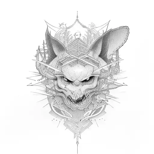 view between villages  tattoo design idea