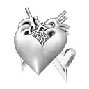 heart tattoo design idea