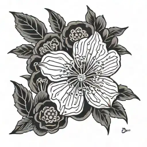 cherry blossoms hmong   tattoo design idea