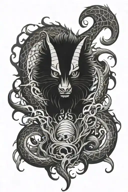 cryptid tattoo design idea